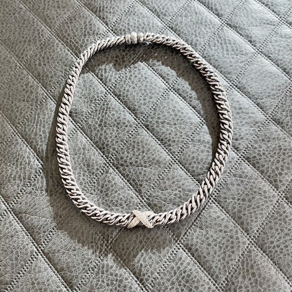 David Yurman Diamond X Vintage Wheat Chain Necklace - Picture 2 of 10